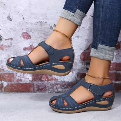 Airfleek Blossom Arch Support Wide Toe Box Closed Toe Sandals