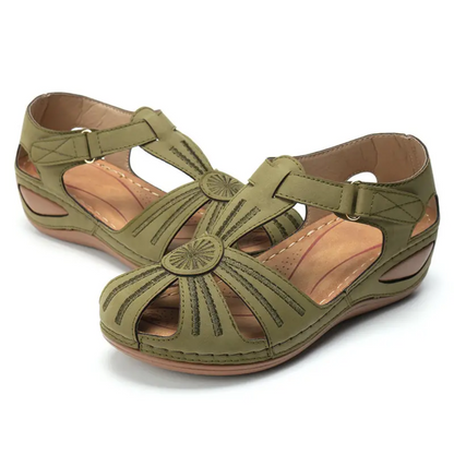 Airfleek Blossom Arch Support Wide Toe Box Closed Toe Sandals