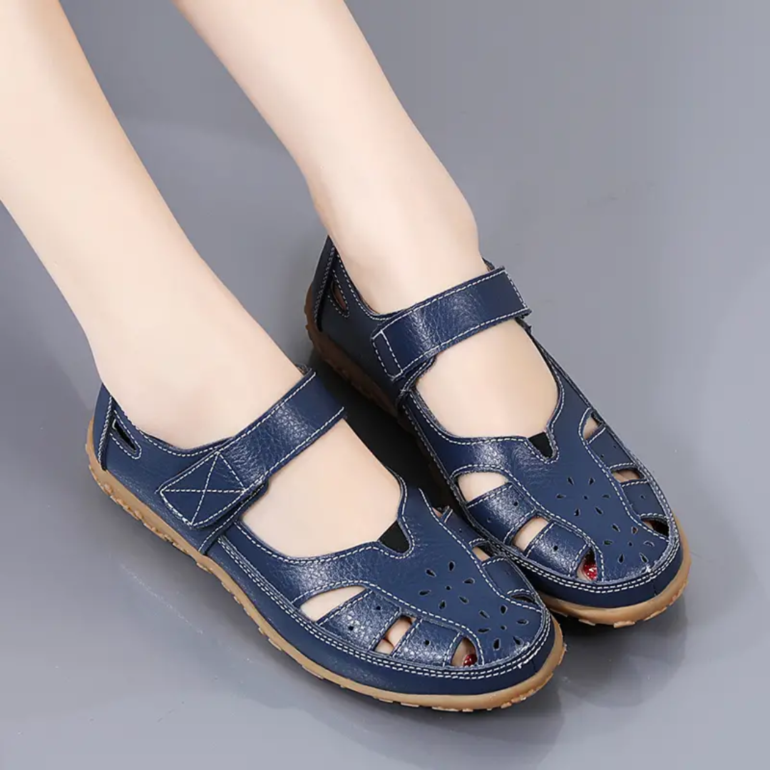 Lismali Uniqcomfy Wide Toe Box and Wide Size Leather Sandals