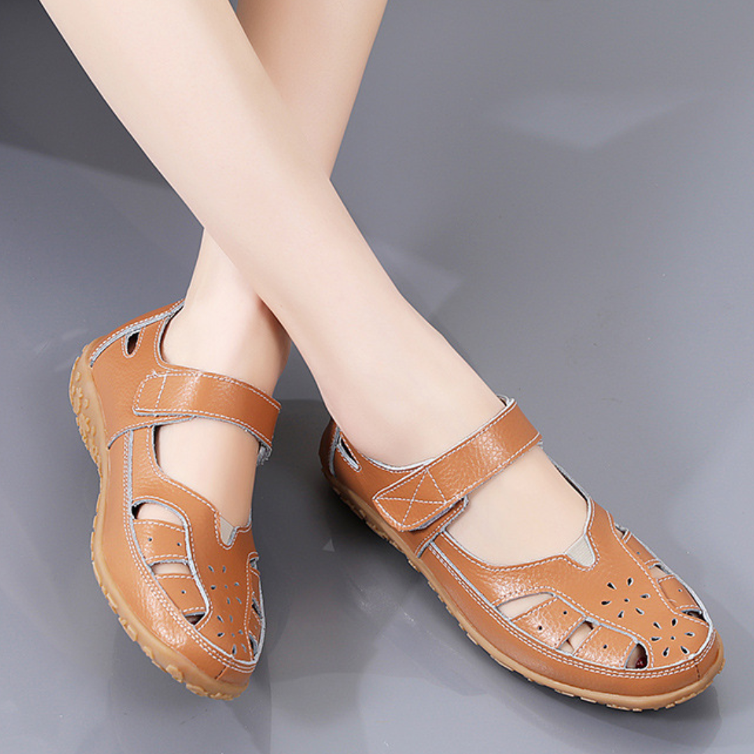 Lismali Uniqcomfy Wide Toe Box and Wide Size Leather Sandals