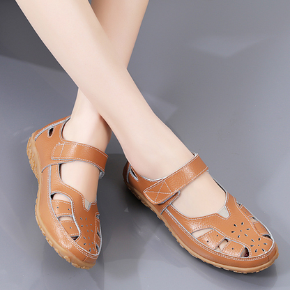 Lismali Uniqcomfy Wide Toe Box and Wide Size Leather Sandals