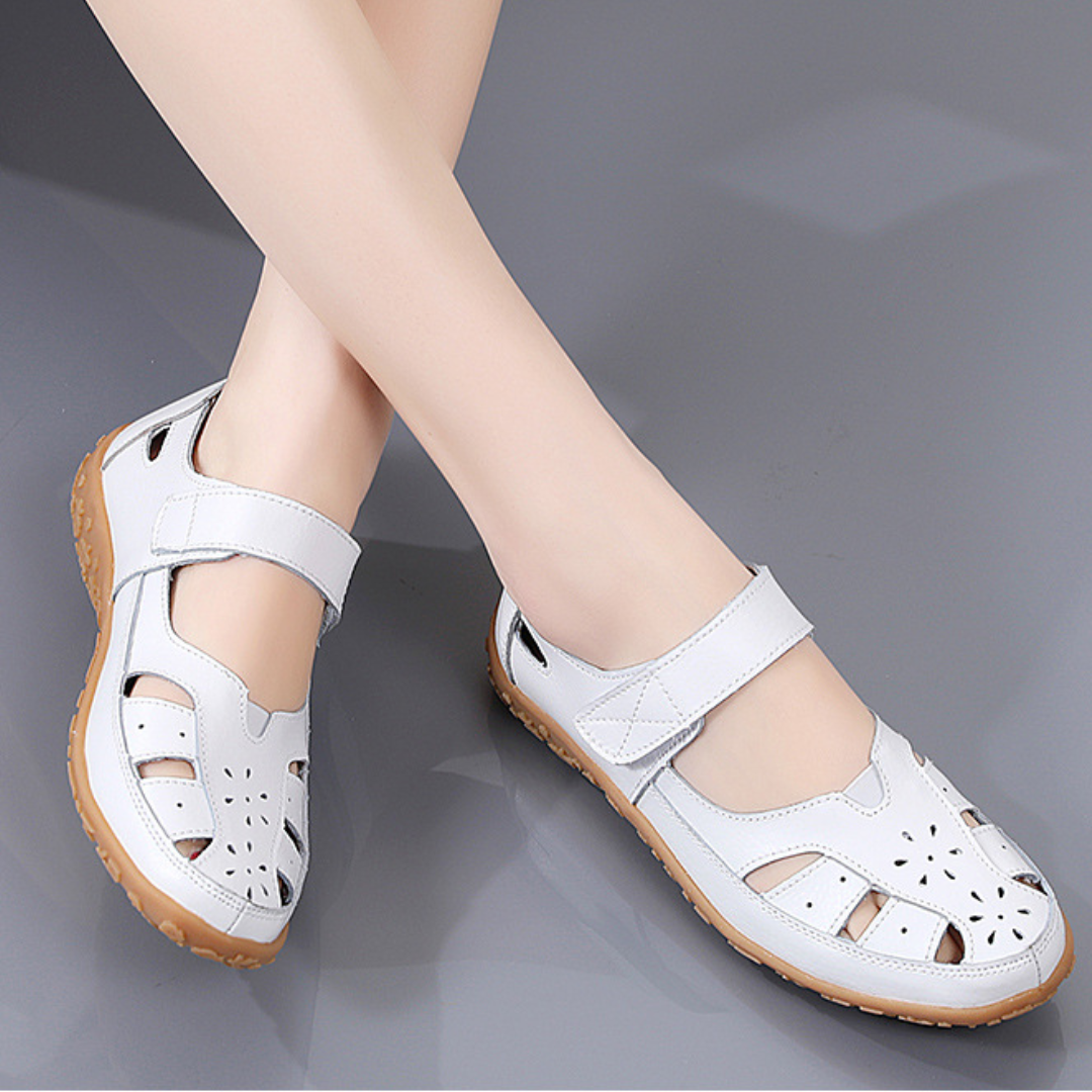 Lismali Uniqcomfy Wide Toe Box and Wide Size Leather Sandals