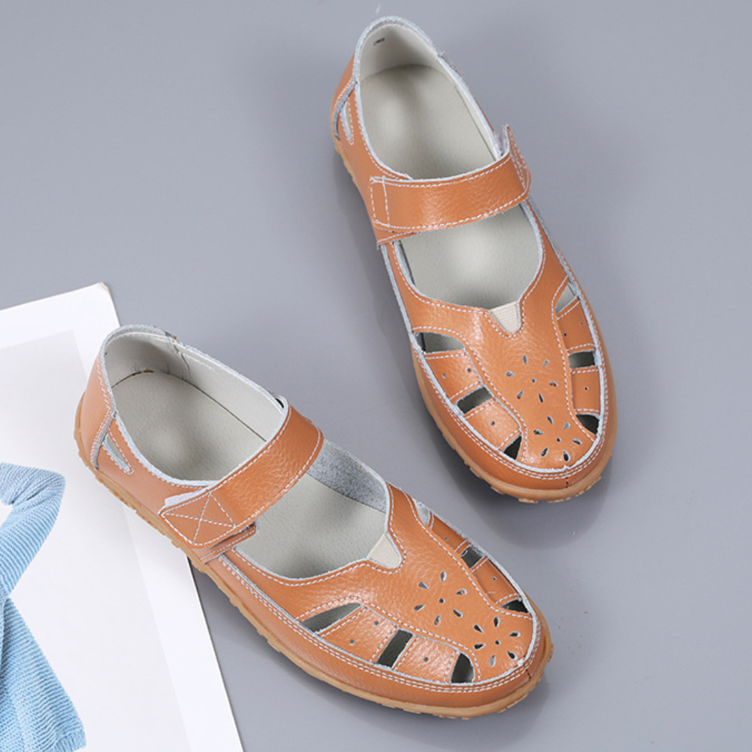 Lismali Uniqcomfy Wide Toe Box and Wide Size Leather Sandals
