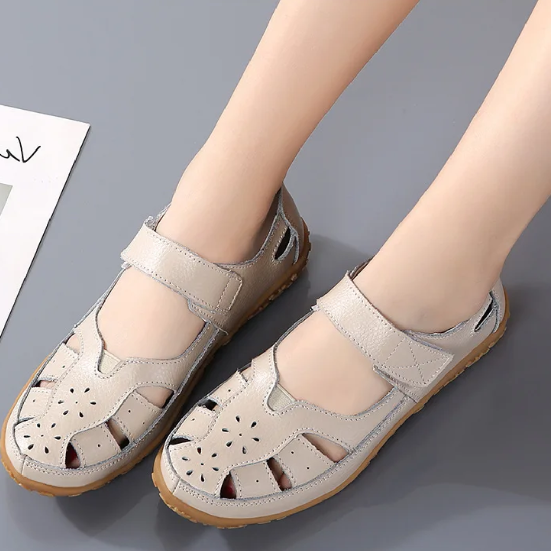 Lismali Uniqcomfy Wide Toe Box and Wide Size Leather Sandals