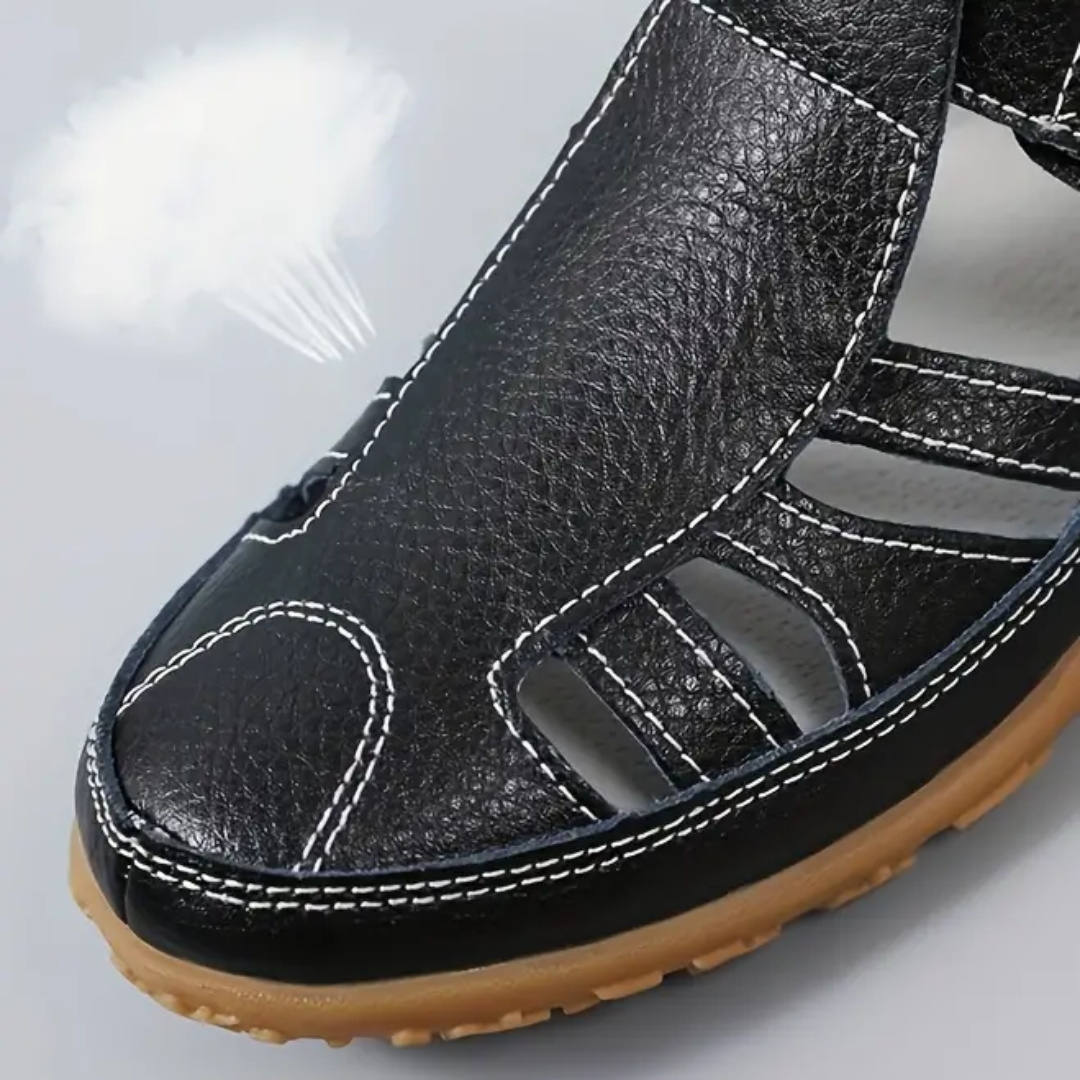 Lismali Airfleek Wide Toe Box and Wide Size Leather Sandals