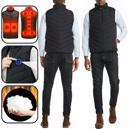 Black Heat Vest For Men