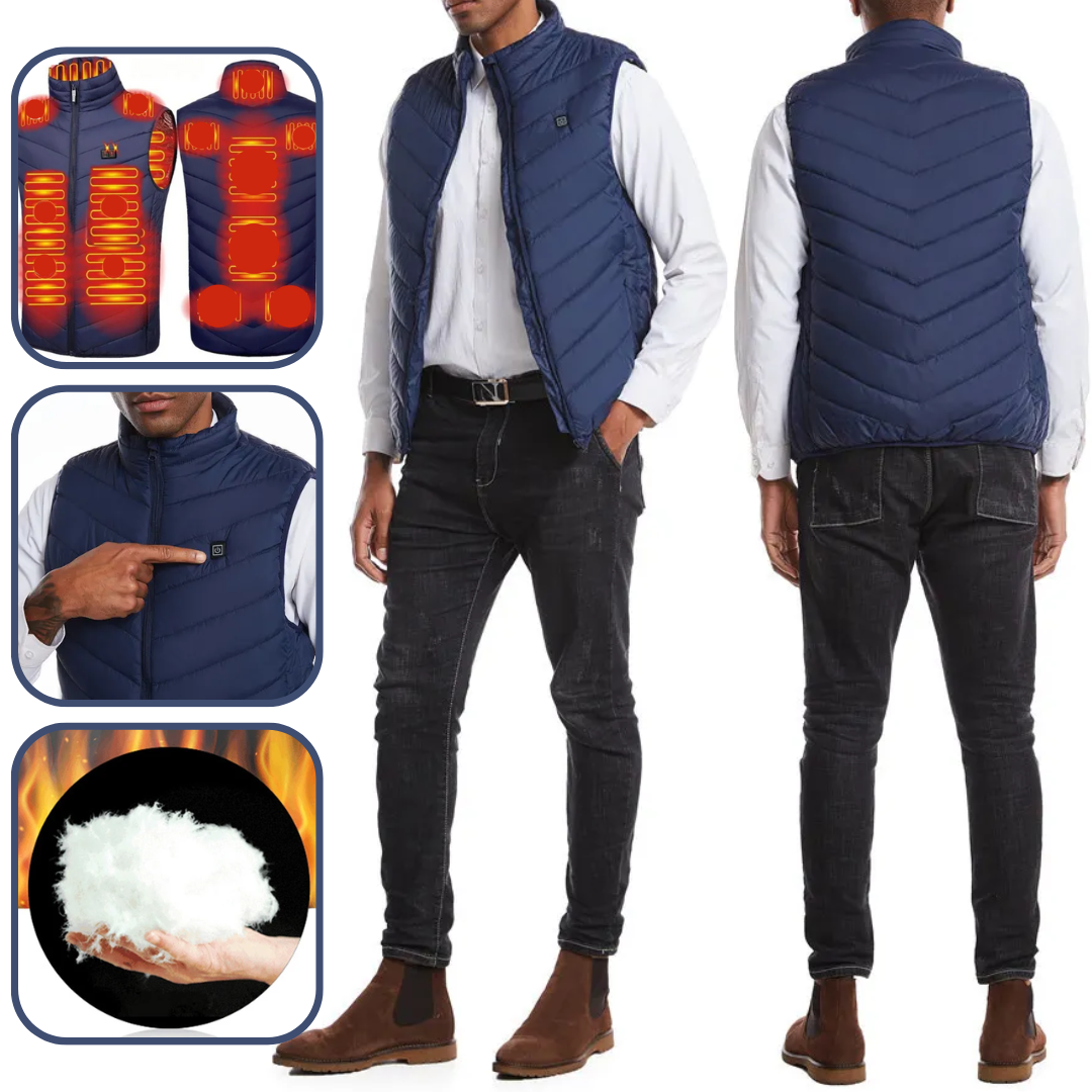 Navy Heat Vest For Men