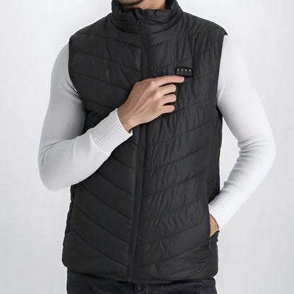 Black Heated Vest For Men