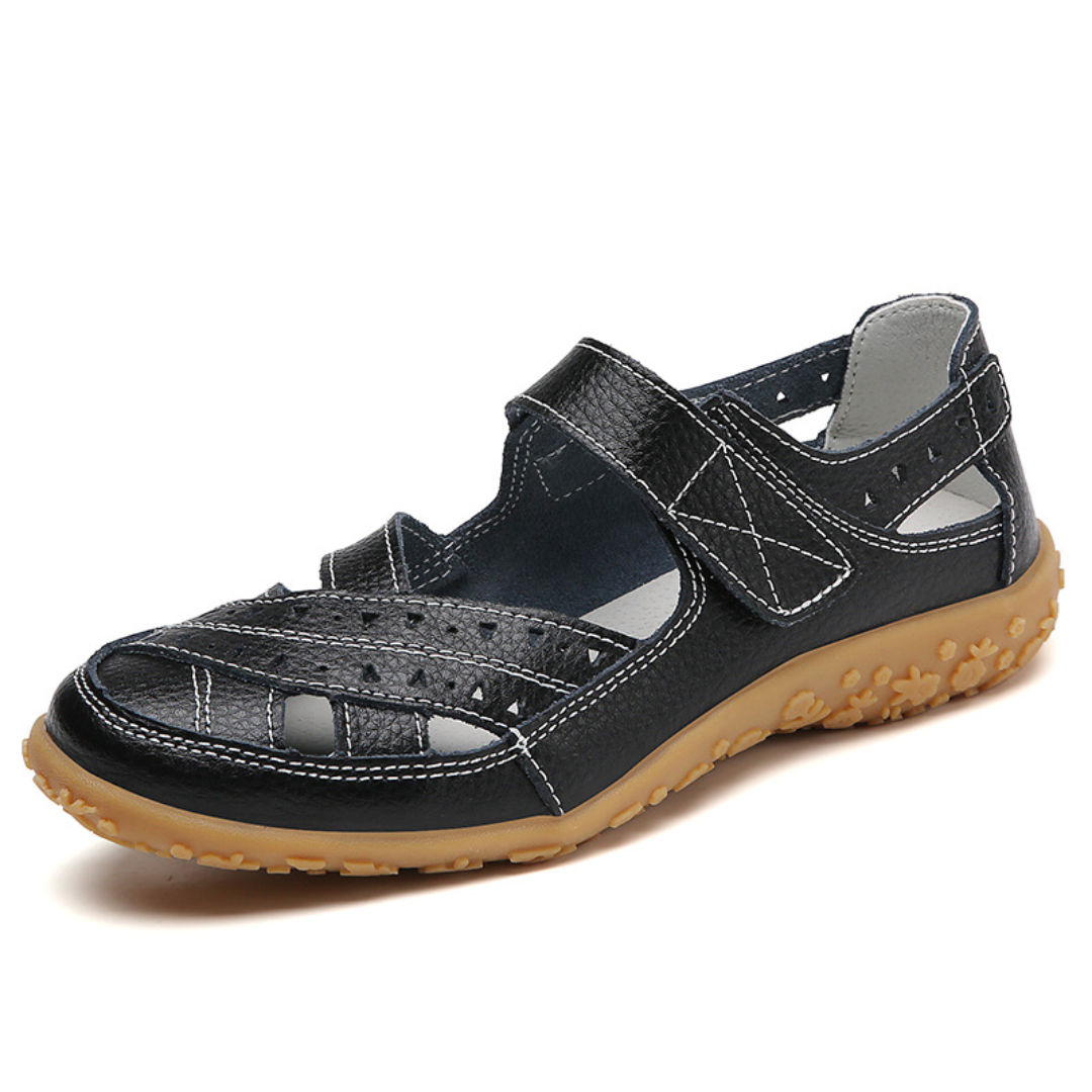 Lismali Blisscomfy Wide Toe Box & Wide Size Leather Shoes