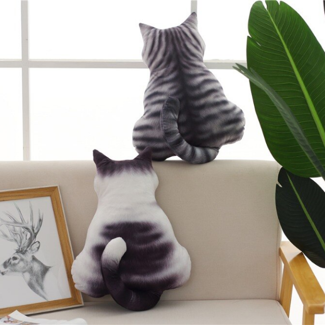 Lismali Home and Decor Cute Cat Throw Pillow