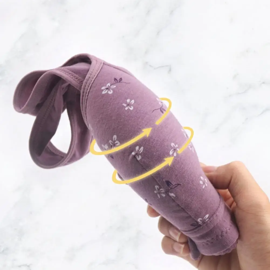 Purple Daisy Bras - Snap Front Cotton Wireless Bras Huge Cup Size
