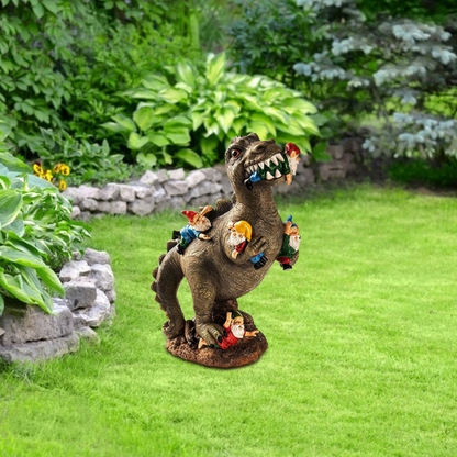 Lismali Home and Decor Dinosaur Eating Gnomes Statues For Outdoor Decoration Lawn Garden And Yard