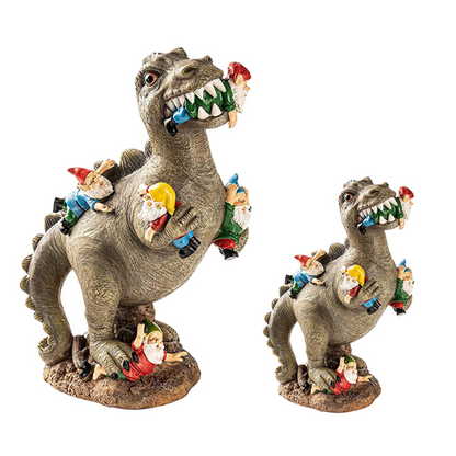 Lismali Home and Decor Dinosaur Eating Gnomes Statues For Outdoor Decoration Lawn Garden And Yard