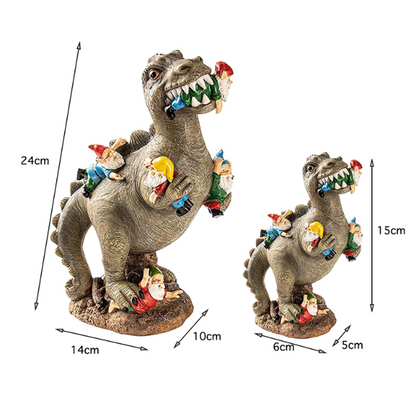 Lismali Home and Decor Dinosaur Eating Gnomes Statues For Outdoor Decoration Lawn Garden And Yard