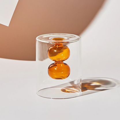 Lismali Home and Decor Double Layer Glass Vase