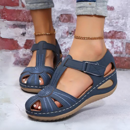 Airfleek Blossom Arch Support Wide Toe Box Closed Toe Sandals