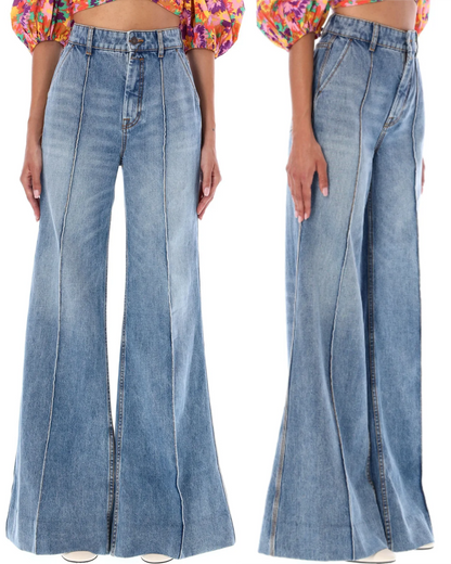 Lismali Women High-Rise Ultra Flare Jeans Signature Fit Wide Leg Jeans