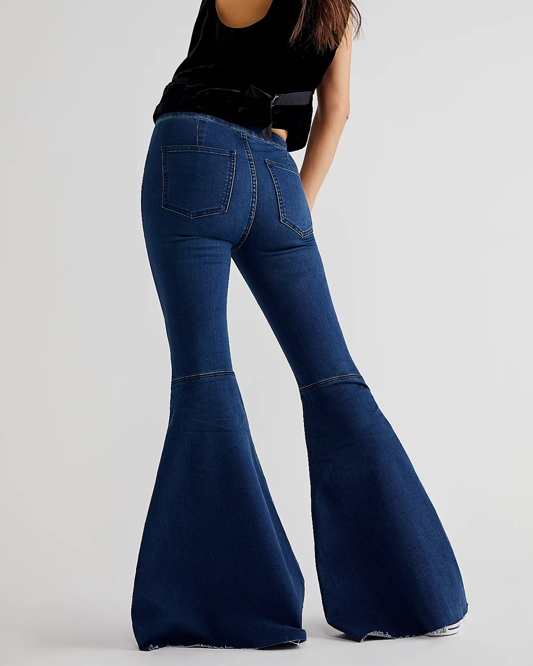 Lismali Super Wide Leg Denim Jeans -  Stretchy High Rise Flare Jeans