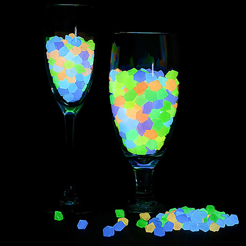 Lismali Home and Decor Glowing Diamond-shaped Luminous Stones: Perfect for Outdoor Garden, Fish Tanks, and Aquarium Decorations