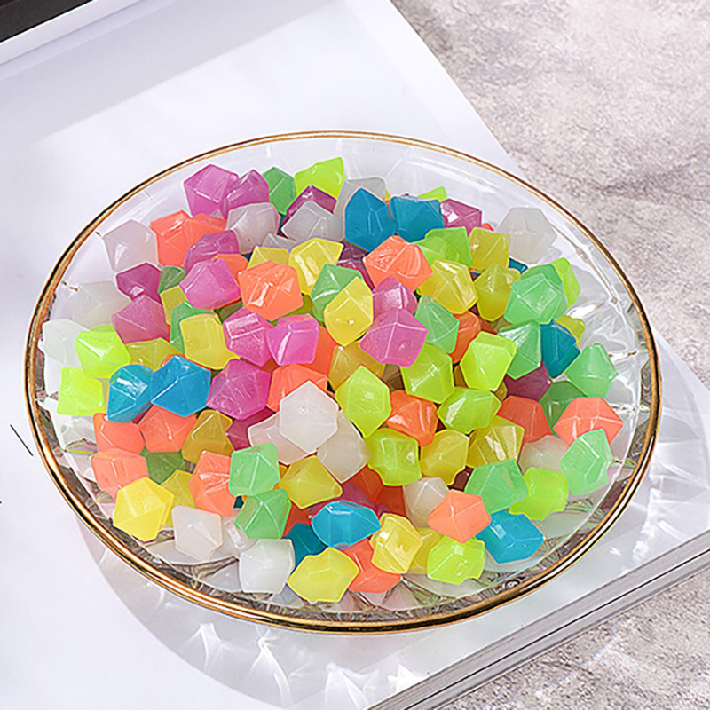 Lismali Home and Decor Glowing Diamond-shaped Luminous Stones: Perfect for Outdoor Garden, Fish Tanks, and Aquarium Decorations