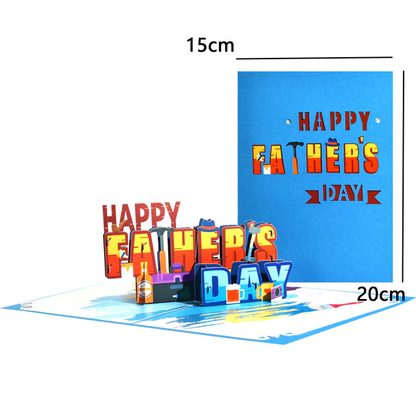 Lismali Home and Decor Happy Father's Day Pop Up Card