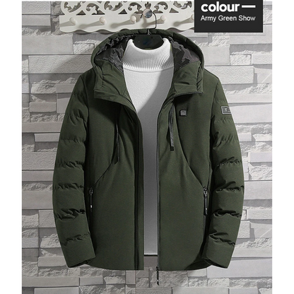 Army Green Windbreaker Parka Heat Jacket Hoodie For Women