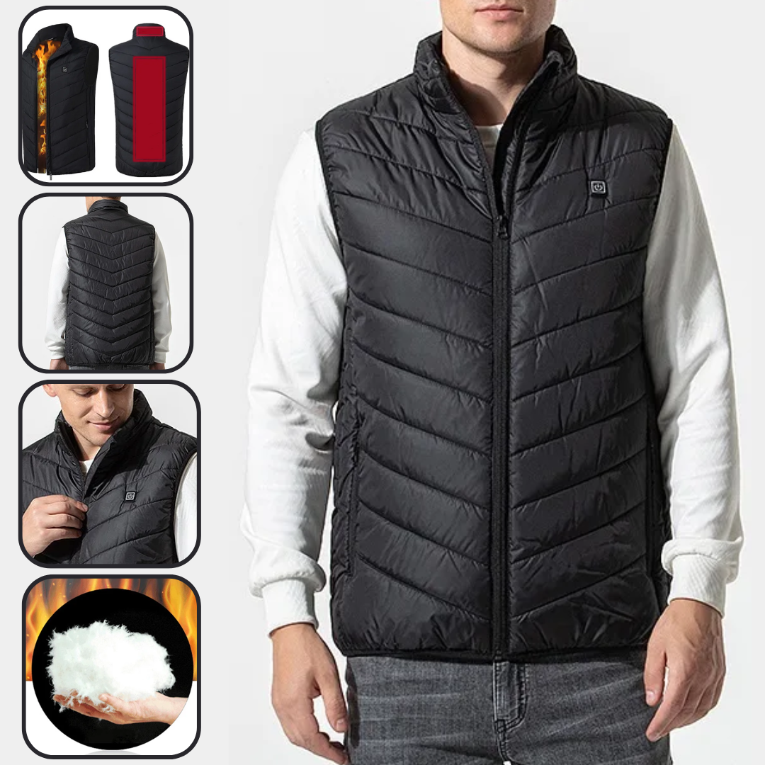 Black Heated Vest For Men