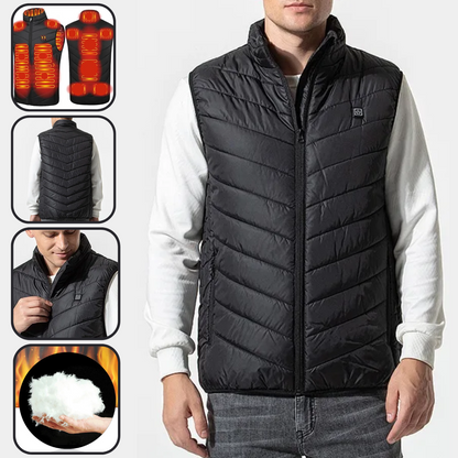 Black Heated Vest For Men