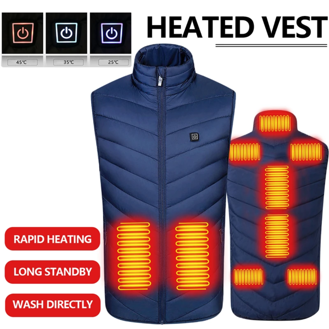 Navy Heat Vest For Men
