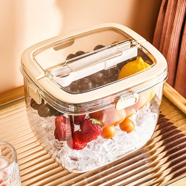 Lismali Home and Decor Ice Bucket - Portable Transparent Box