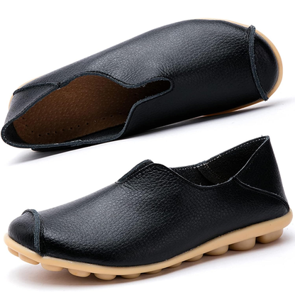 Lismali Blisscomfy Wide Toe Box & Wide Size Leather Moccasin