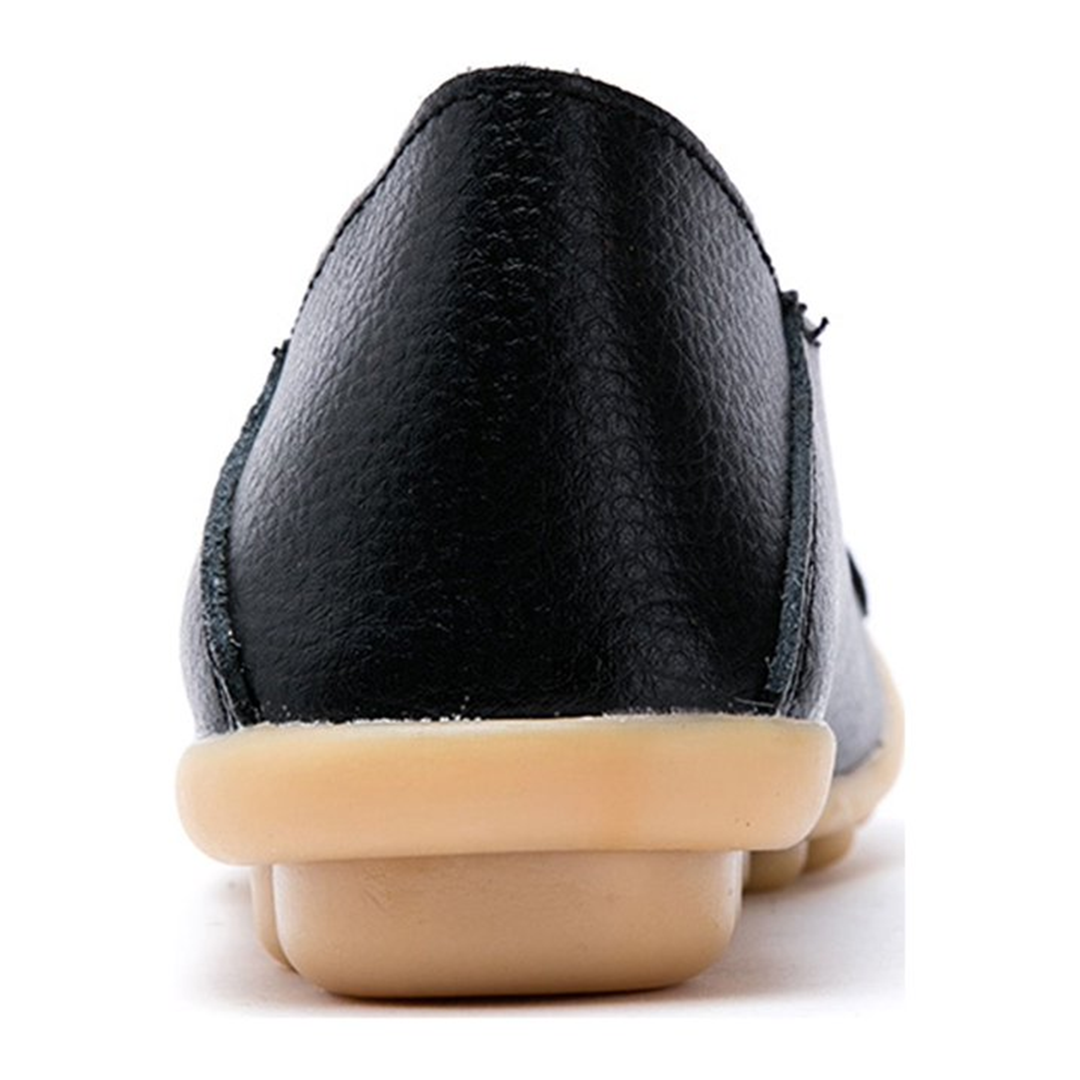 Lismali Blisscomfy Wide Toe Box & Wide Size Leather Moccasin