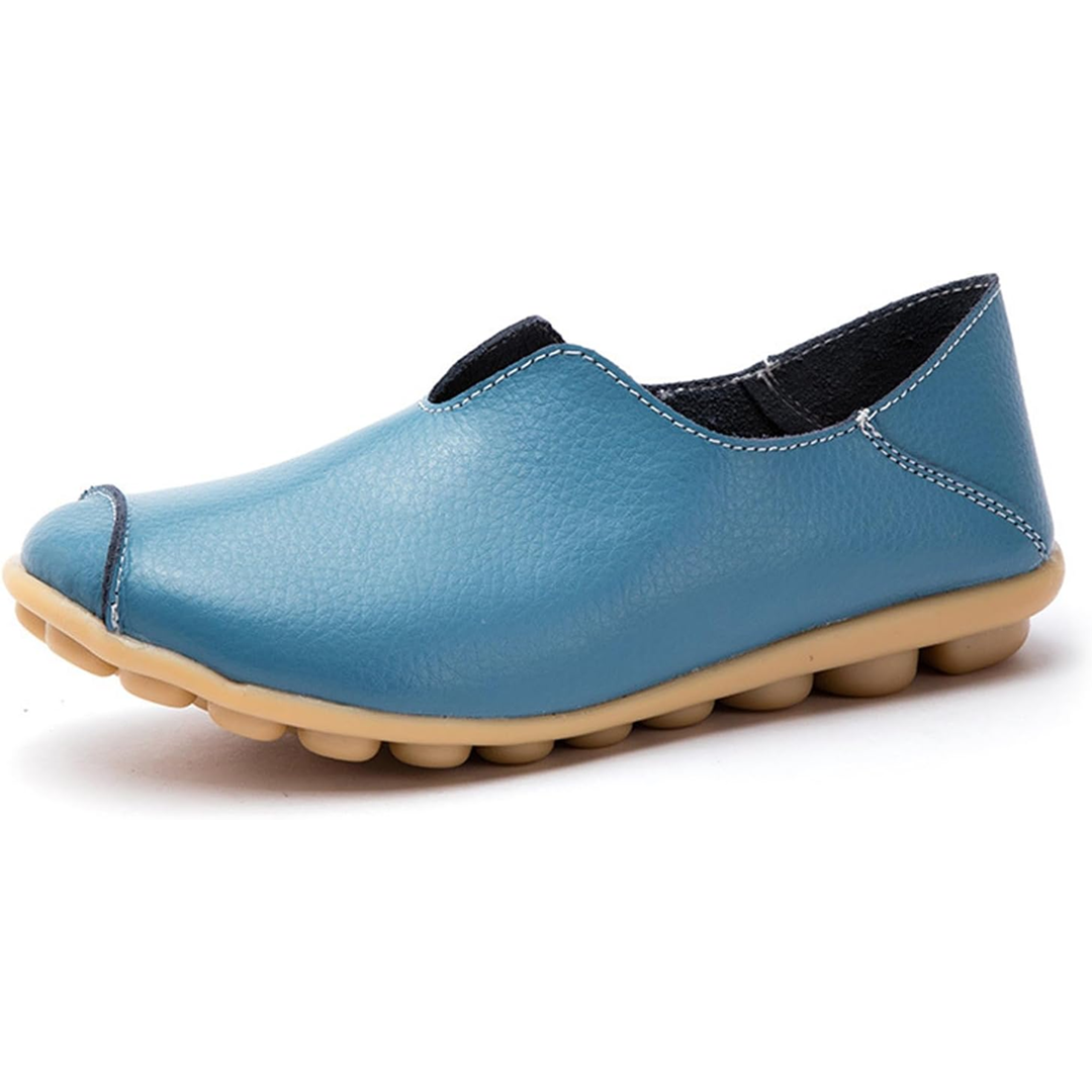 Lismali Blisscomfy Wide Toe Box & Wide Size Leather Moccasin