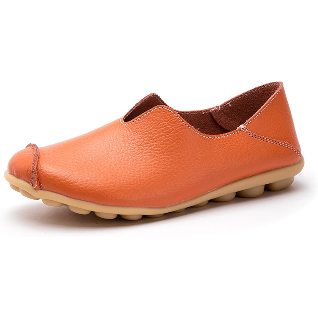 Lismali Blisscomfy Wide Toe Box & Wide Size Leather Moccasin