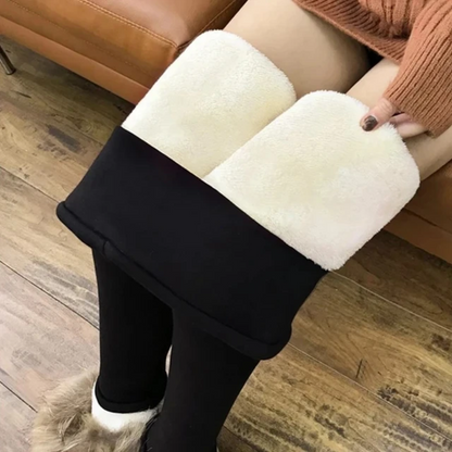 Winter Warmest Legging High Waist Stretchy Fleece Pants - Basic Design