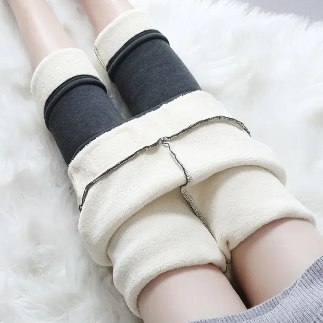 Winter Warmest Legging High Waist Stretchy Fleece Pants - Basic Design