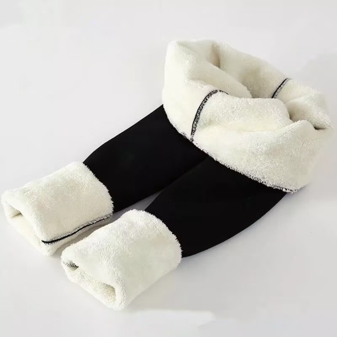 Winter Warmest Legging High Waist Stretchy Fleece Pants - Cat Pattern