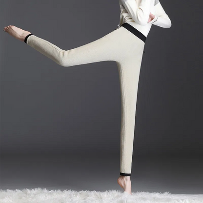 Winter Warmest Legging High Waist Stretchy Fleece Pants - Basic Design