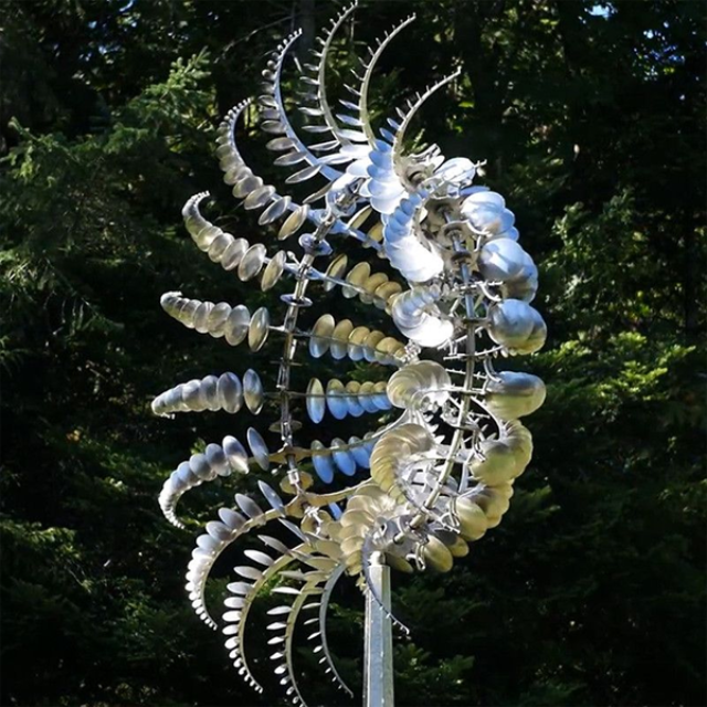 Lismali Home and Decor Magical Metal Windmill Powered Kinetic Wind Spinners For Outdoor Decorative Lawn Garden And Yard