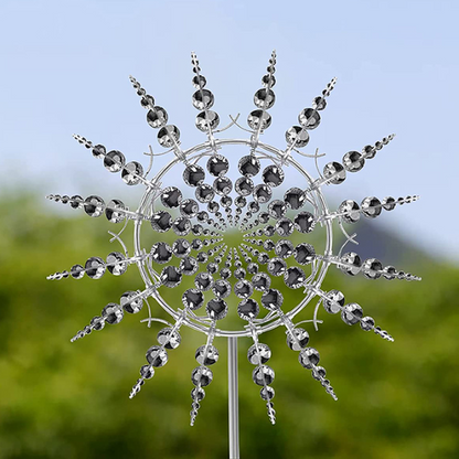 Lismali Home and Decor Magical Metal Windmill Powered Kinetic Wind Spinners For Outdoor Decorative Lawn Garden And Yard