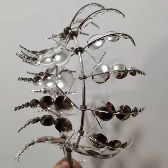 Lismali Home and Decor Magical Metal Windmill Powered Kinetic Wind Spinners For Outdoor Decorative Lawn Garden And Yard