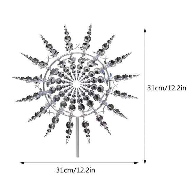Lismali Home and Decor Magical Metal Windmill Powered Kinetic Wind Spinners For Outdoor Decorative Lawn Garden And Yard