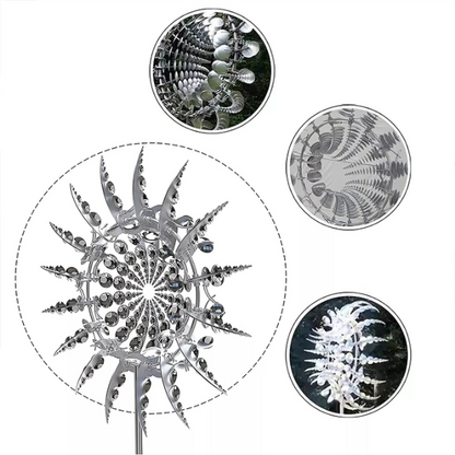 Lismali Home and Decor Magical Metal Windmill Powered Kinetic Wind Spinners For Outdoor Decorative Lawn Garden And Yard