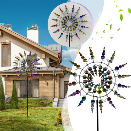 Lismali Home and Decor Magical Metal Windmill Powered Kinetic Wind Spinners For Outdoor Decorative Lawn Garden And Yard