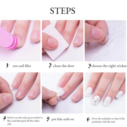 10 Sheets 240PCS Gel Nails Glue
