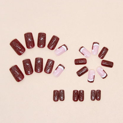 24PCS Christmas Press On Nails SB3810