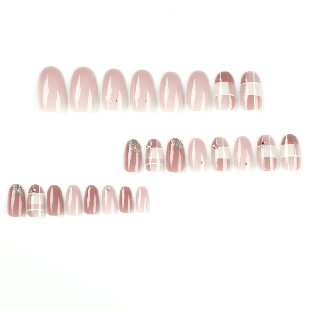 24PCS Press On Nails SB38100