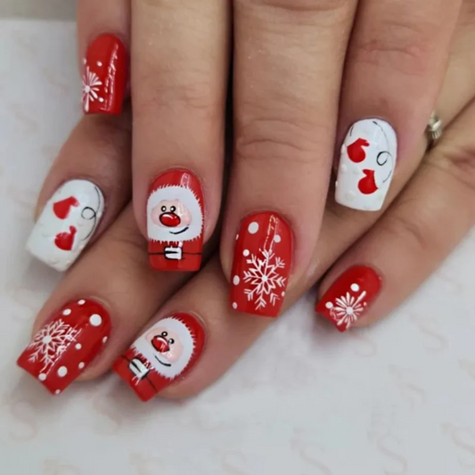 24PCS Christmas Press On Nails SB3838