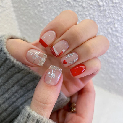 24PCS Christmas Press On Nails SB3818