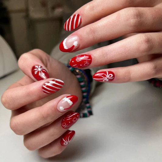 24PCS Christmas Press On Nails SB3833